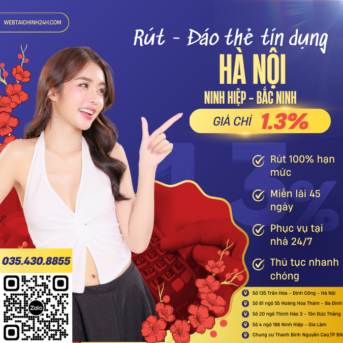 Rút tiền thẻ tín dụng ở Hà Nội chỗ nào cho rẻ